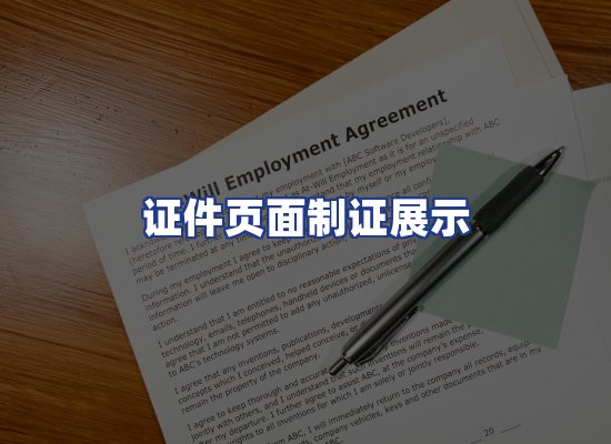 证件页面制证展示